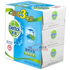 滴露 Dettol 健康抑菌香皂 薄荷冰爽 3塊裝（115克*3塊）