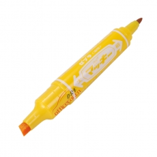 斑馬 ZEBRA MO-150-MC 大雙頭記號(hào)筆（油性記號(hào)筆）速干耐水 (黃色) 1盒裝