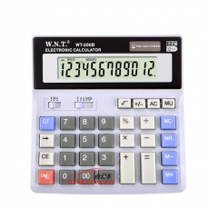 萬能通 W.N.T WT-200B 中臺超省錢經(jīng)典計算器 12位 黑色