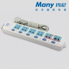 瑪尼電器 many 463-3 6位獨(dú)立開關(guān)插座/