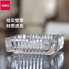 得力(deli)9579 辦公居家玻璃方形煙灰缸1